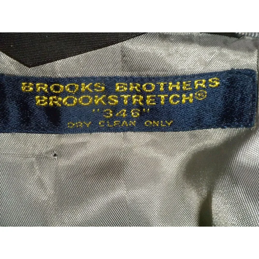 Brooks Brothers Sport Coat Mens 40 Gray Plaid 3 Button Lined Single Vent VTG USA
